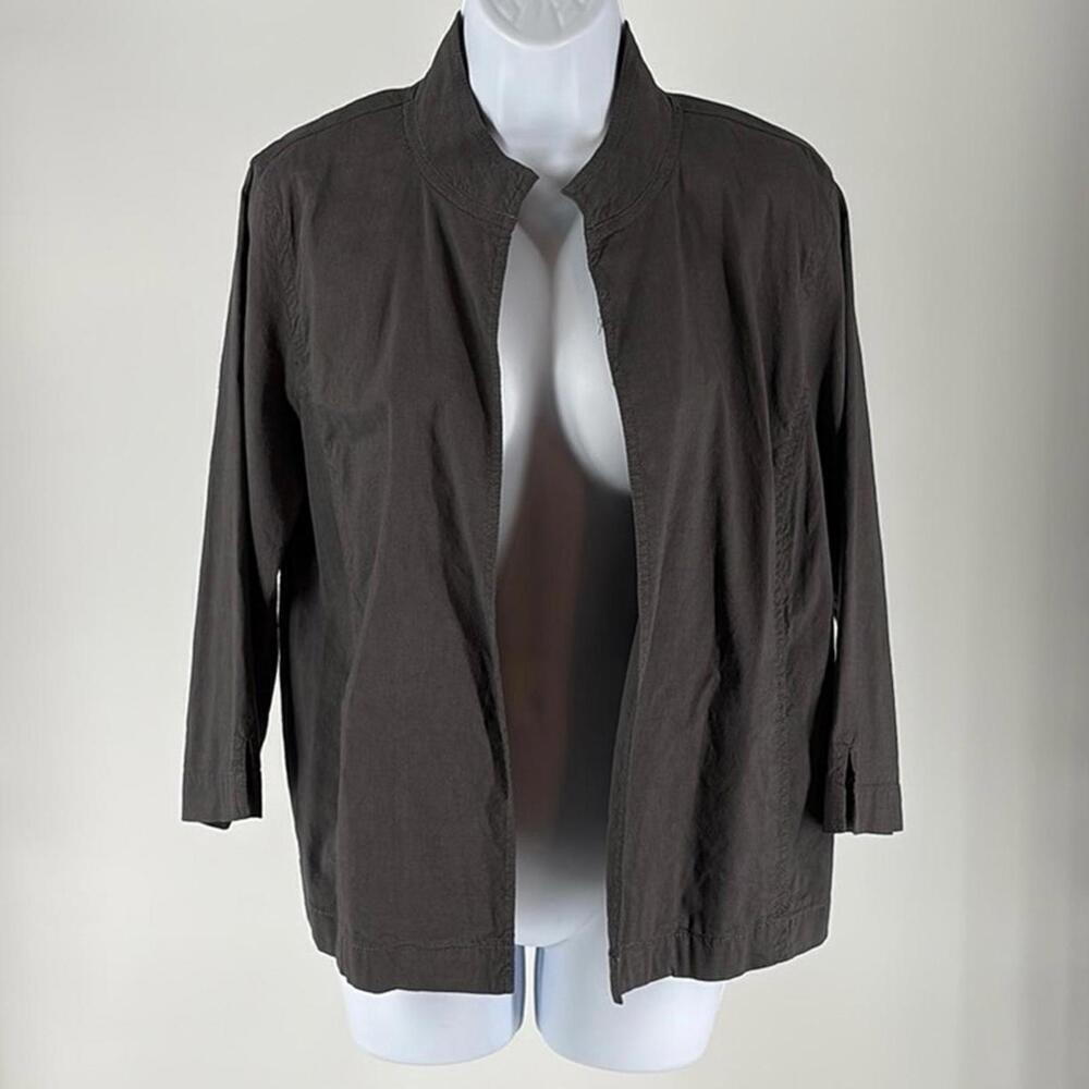 Eileen Fisher Stylish Lightweight Gray Jacket
